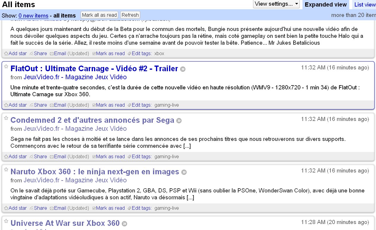 Google reader wii